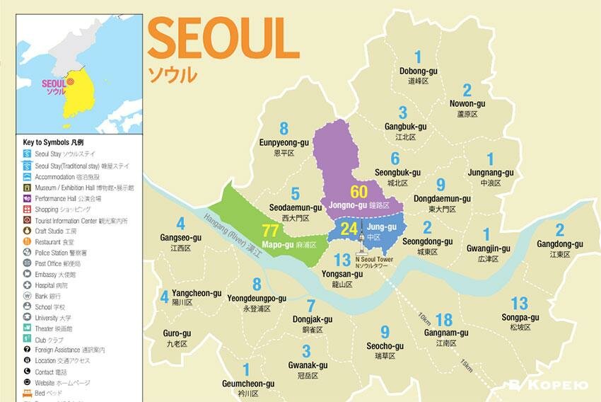 карта Сеула